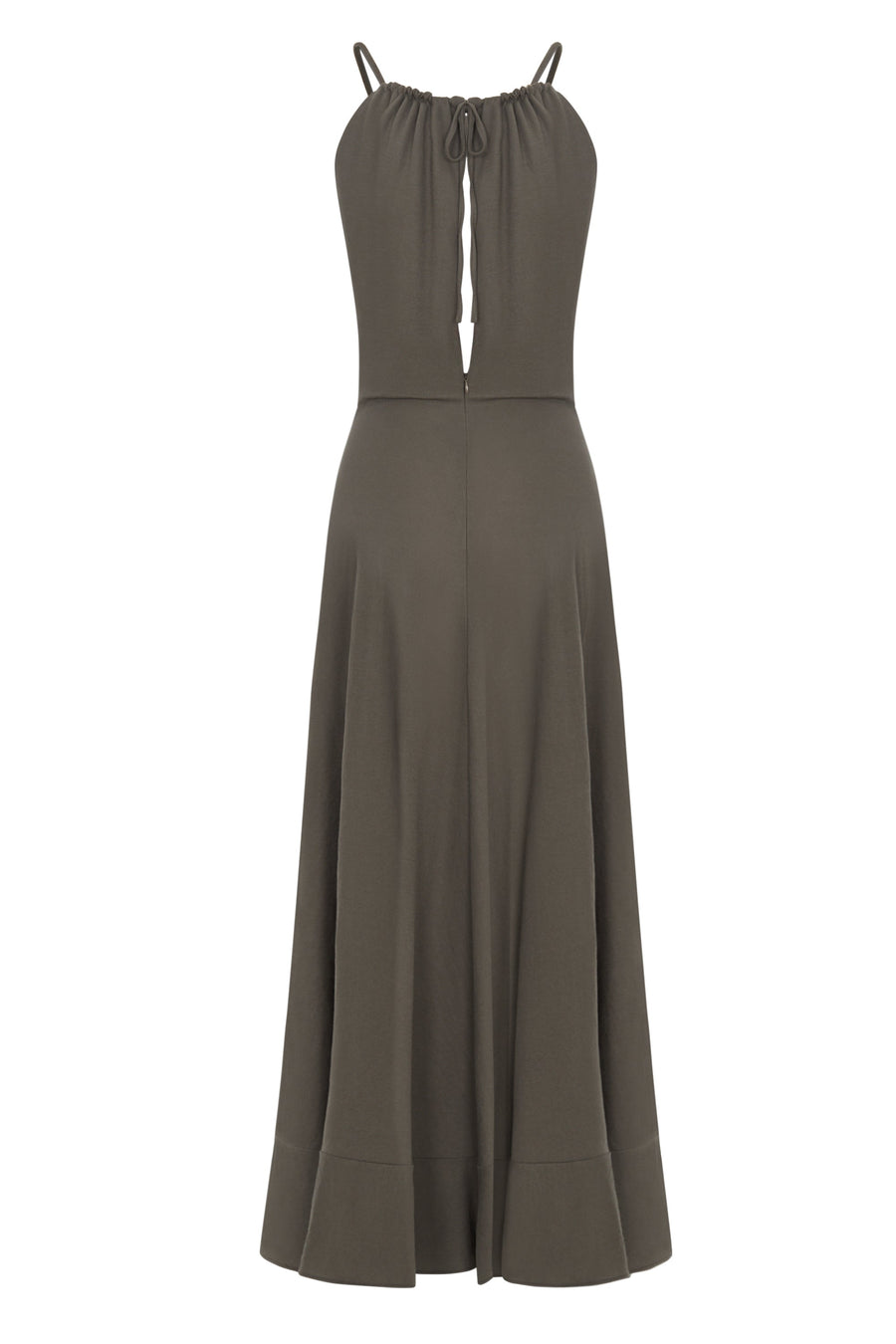 Neutral Edit Draped Long Dress - Elegant Silhouette