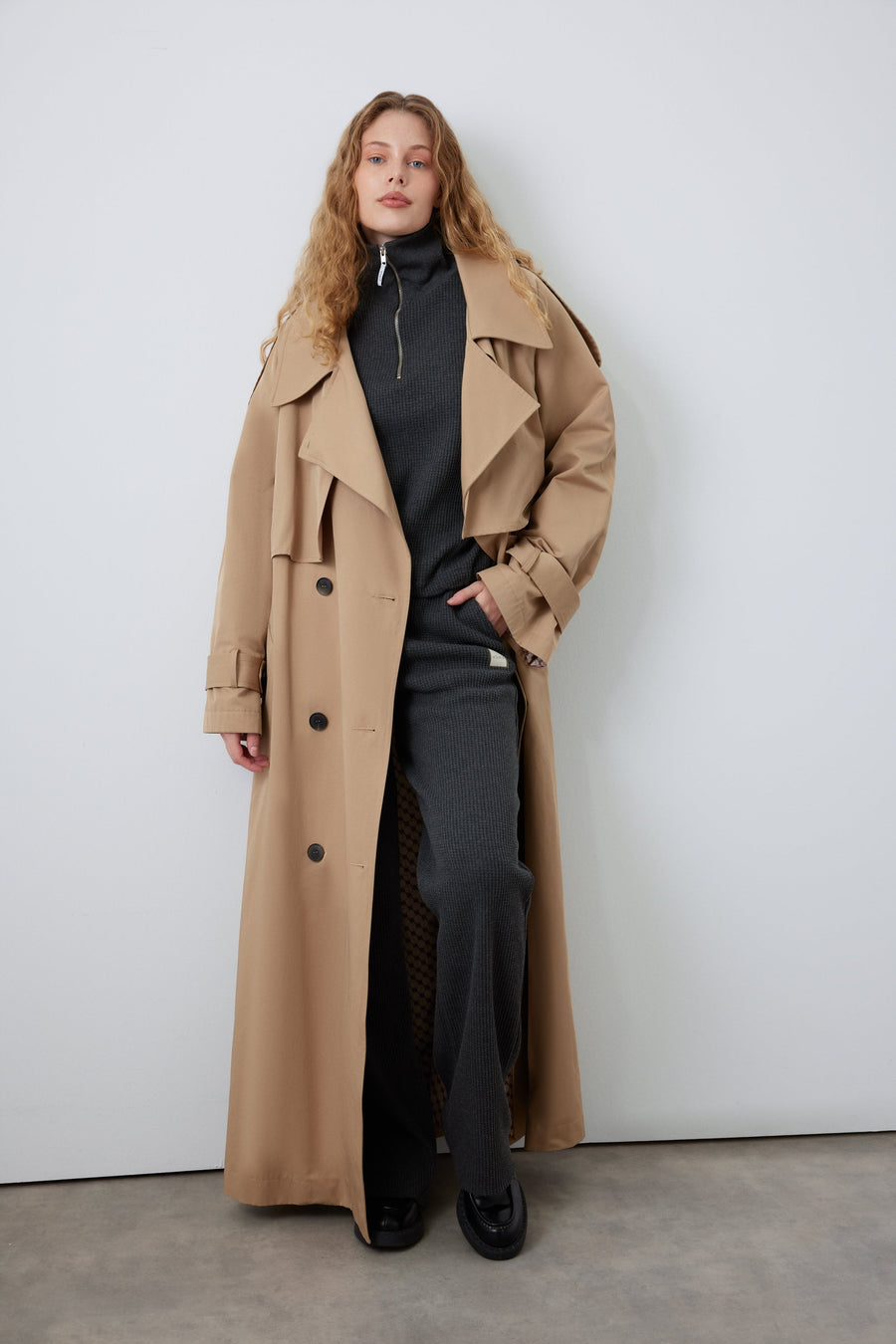Inara Retro Trench Coat - Premium