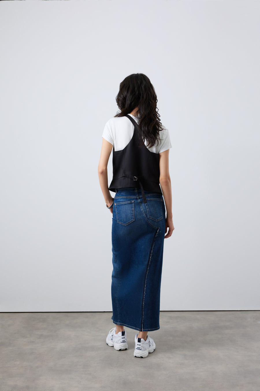 Denique Long Denim Skirt