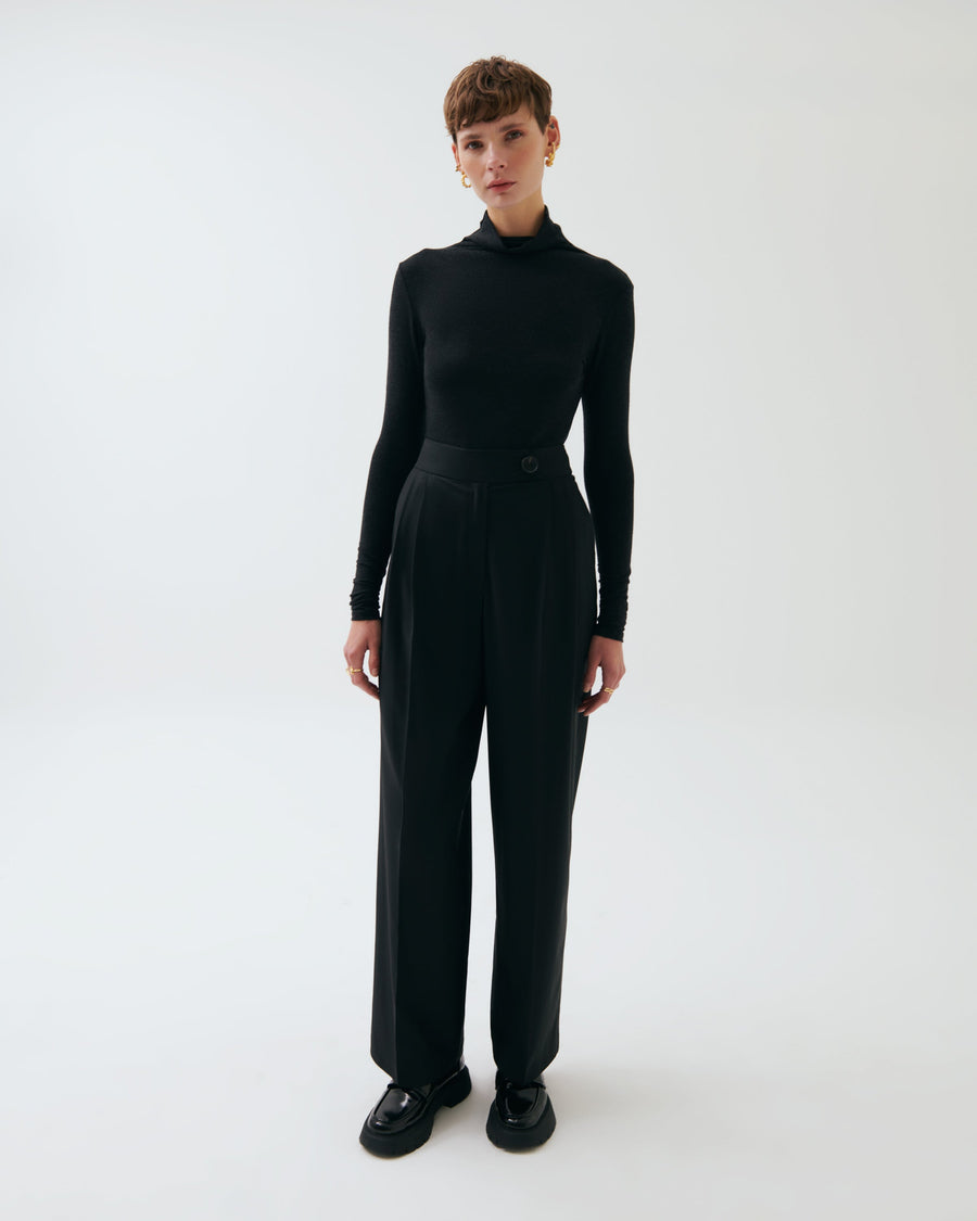 Cady Bamboo Turtleneck Blouse