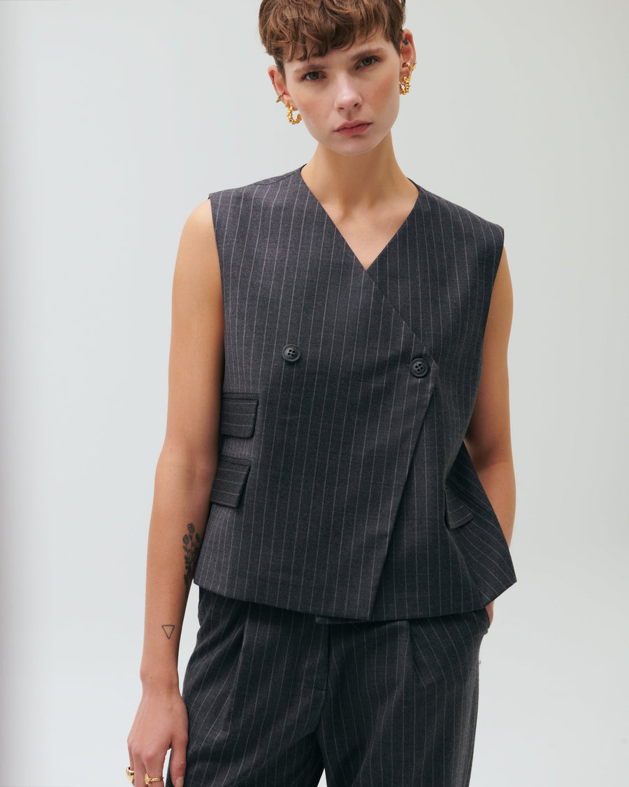 Lola Button Loose Fit Vest