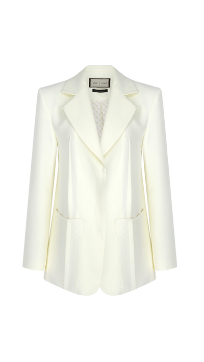 Marble Straight Cut Patterned Textured Jacket