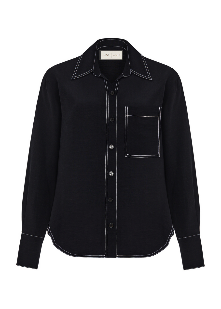 Noaor Contrast Stitched Shirt