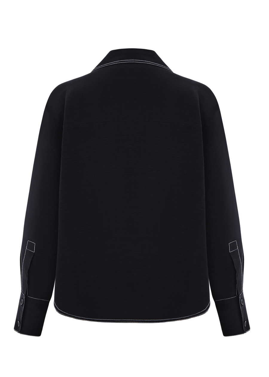 Noaor Contrast Stitched Shirt