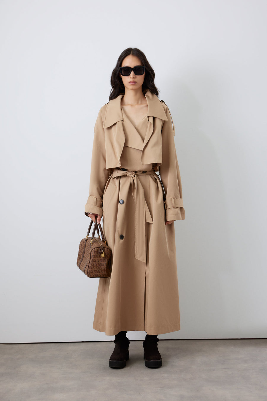 Inara Retro Trench Coat - Premium