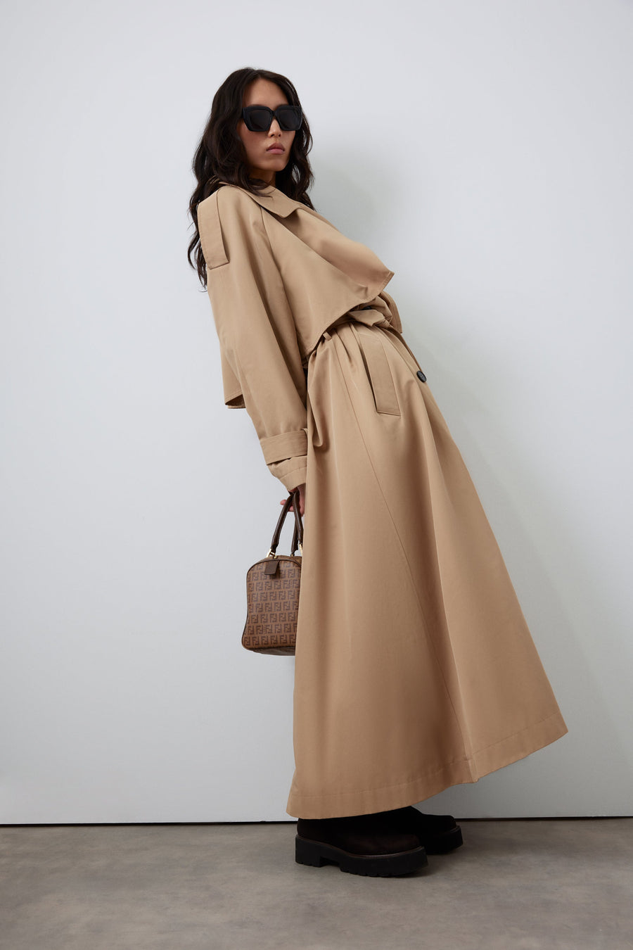 Inara Retro Trench Coat - Premium