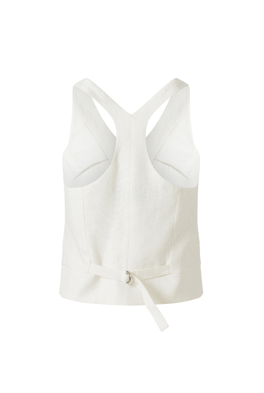 Muna Linen Vest - 100% Pure Linen