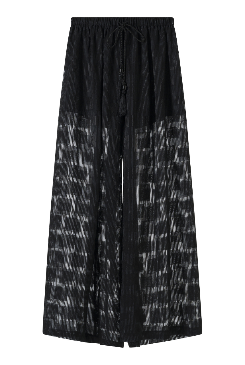 Violaine Pants Transparent Checkered Texture