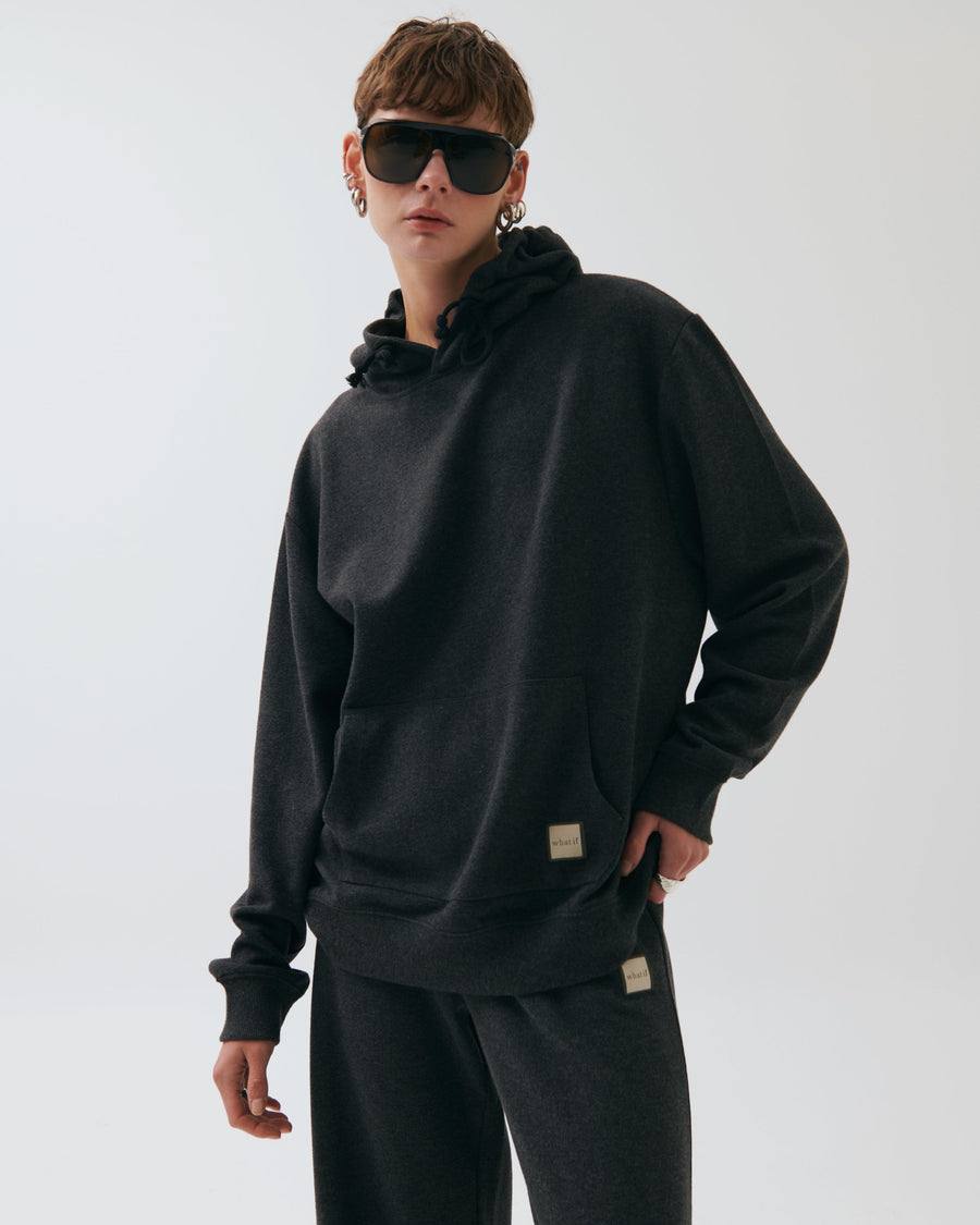 Yuri Oversize Hoodie Knit Texture