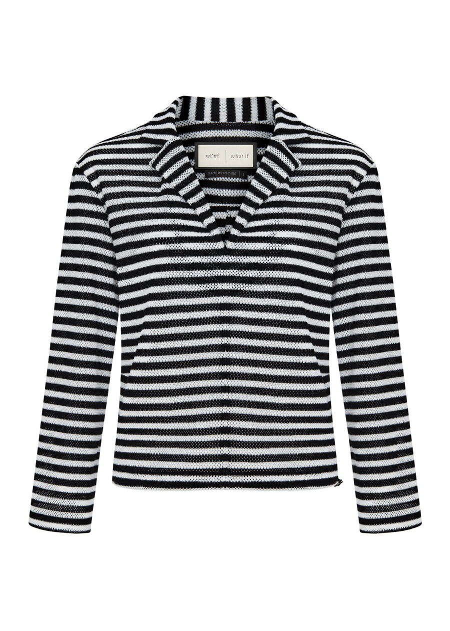 WTF Freya Black-White Striped Blouse