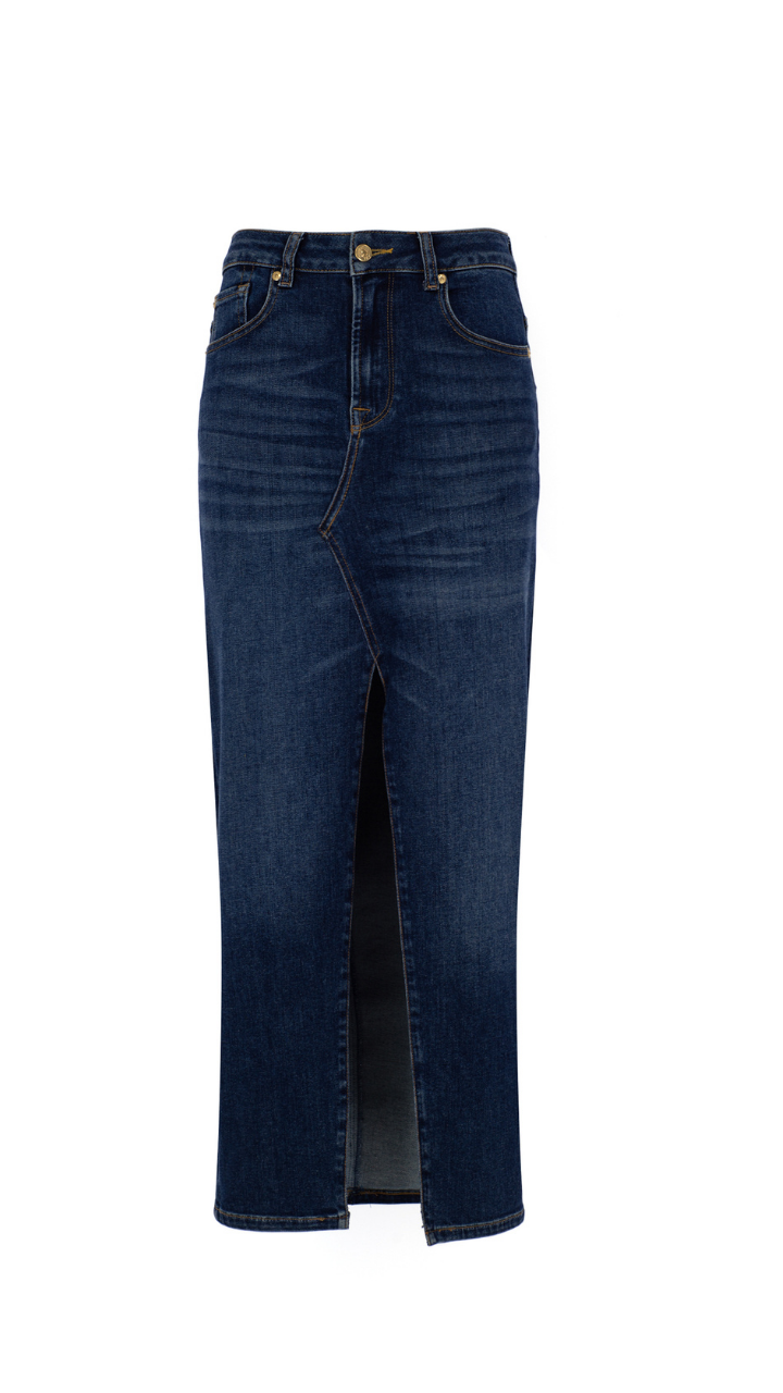 Denique Long Denim Skirt