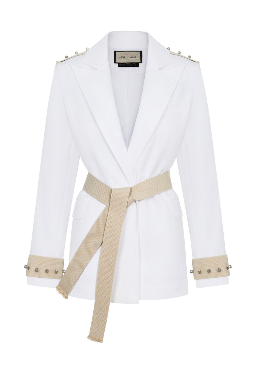 WTF Elara Hudson Jacket Stone Detailed