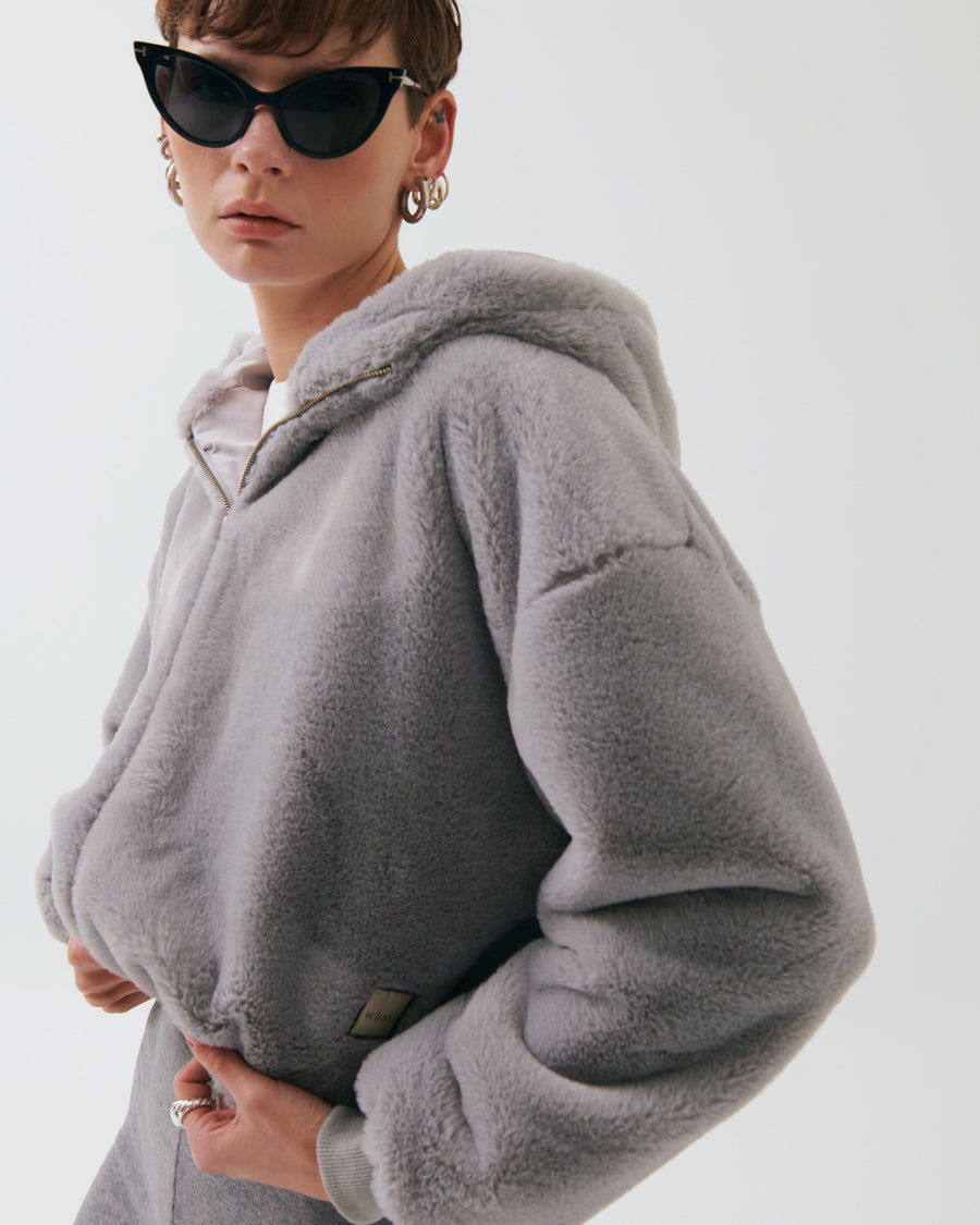 Anya Short Fur Hoodie