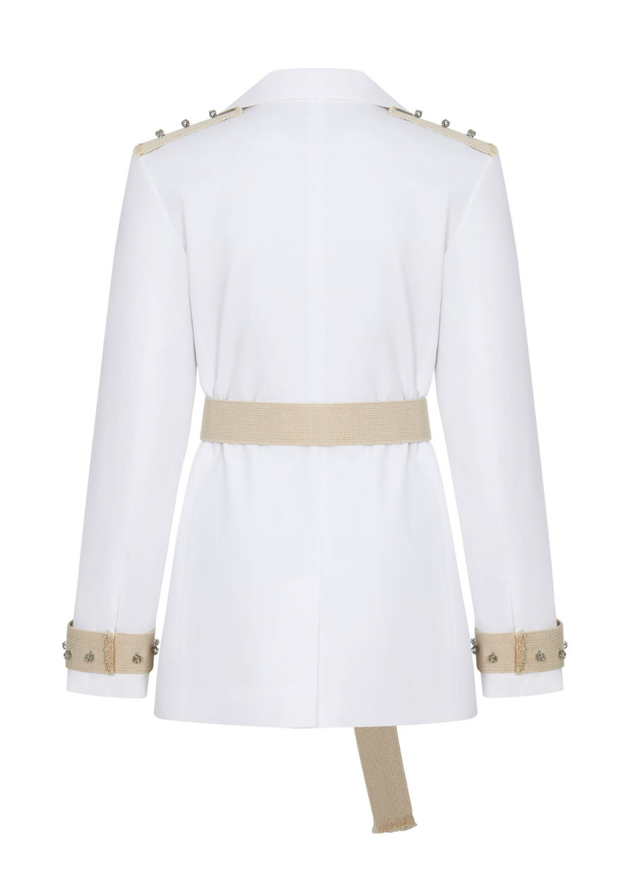 Elara Hudson Jacket Stone Detailed