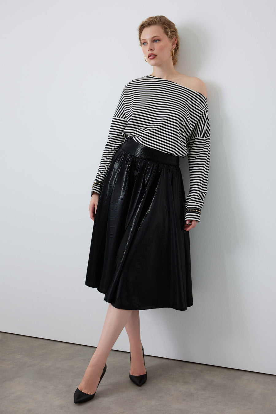 TwirlMosaic Velvet Skirt