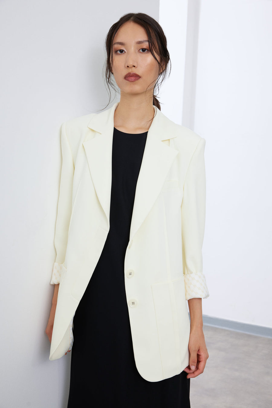 Marble Straight Cut Textured Pattern Jacket Premium