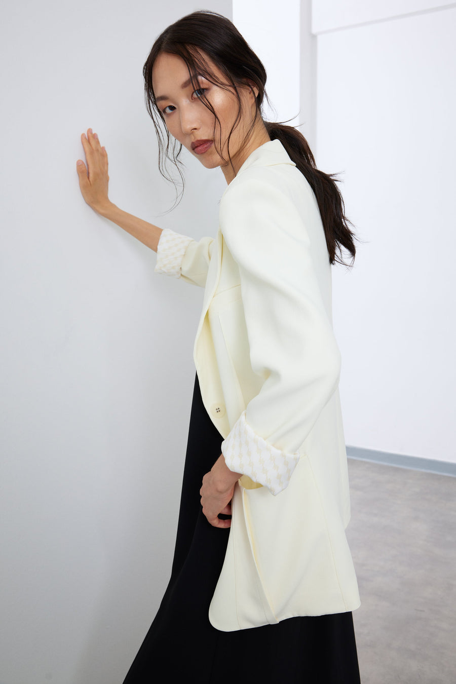 Marble Straight Cut Textured Pattern Jacket Premium