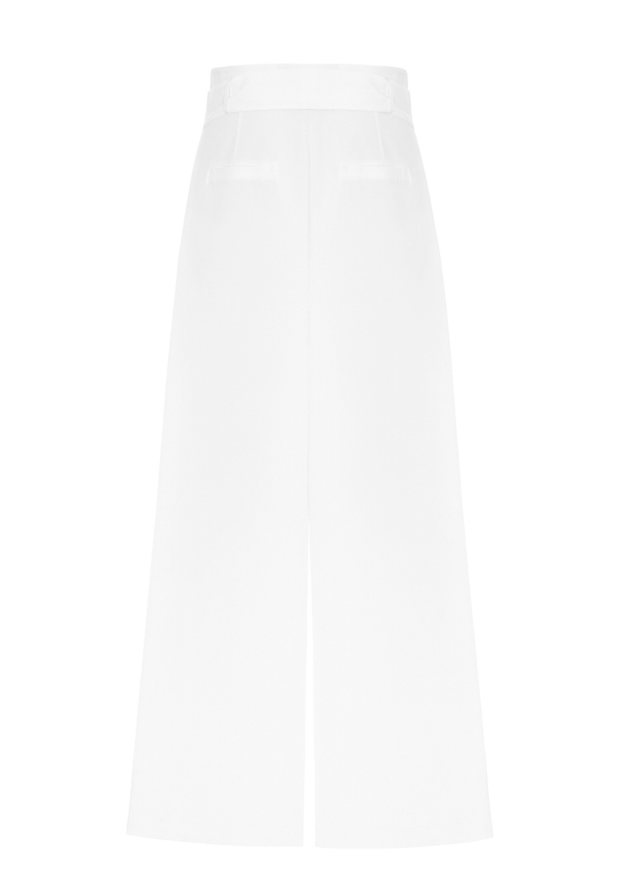 Elara Wide-Leg Pants - Premium Cotton Blend