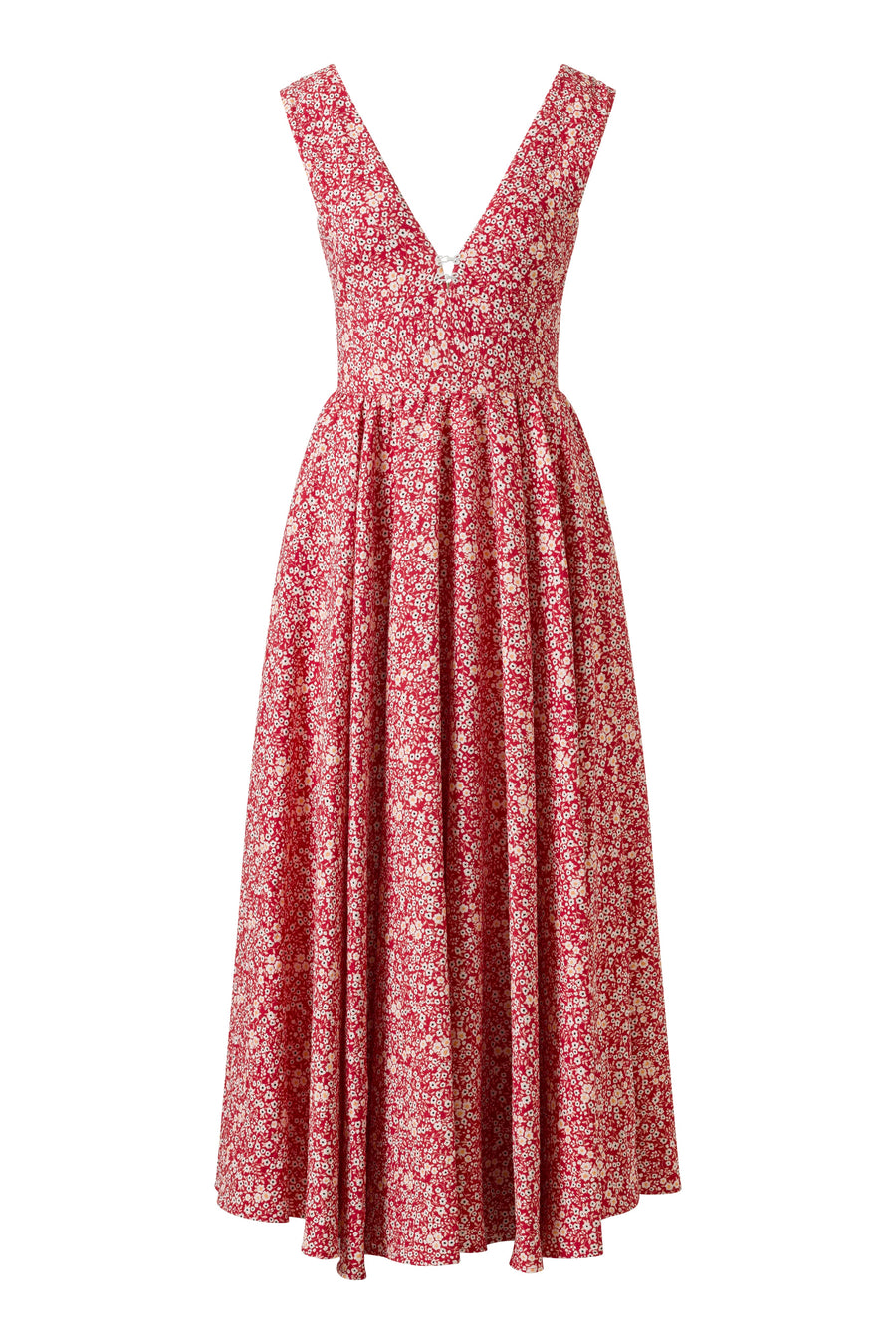 Harlow Yellow Small Floral Print Dress - Premium Cotton