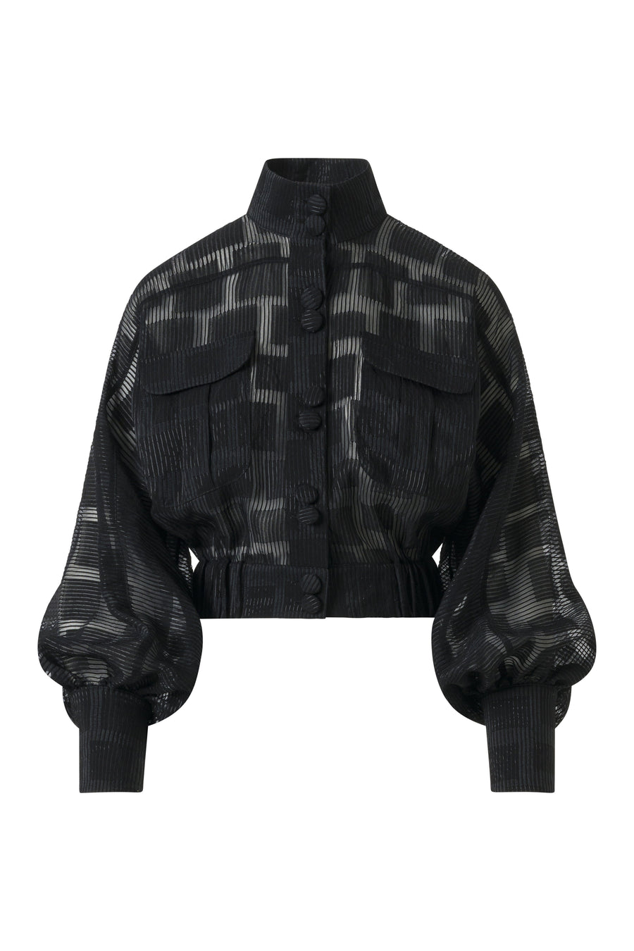 Violaine Blouse Transparent Checkered Texture