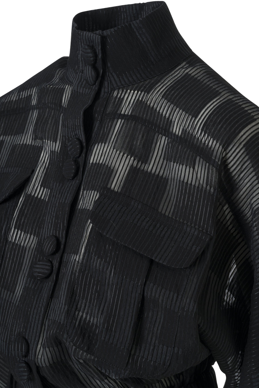 Violaine Blouse Transparent Checkered Texture