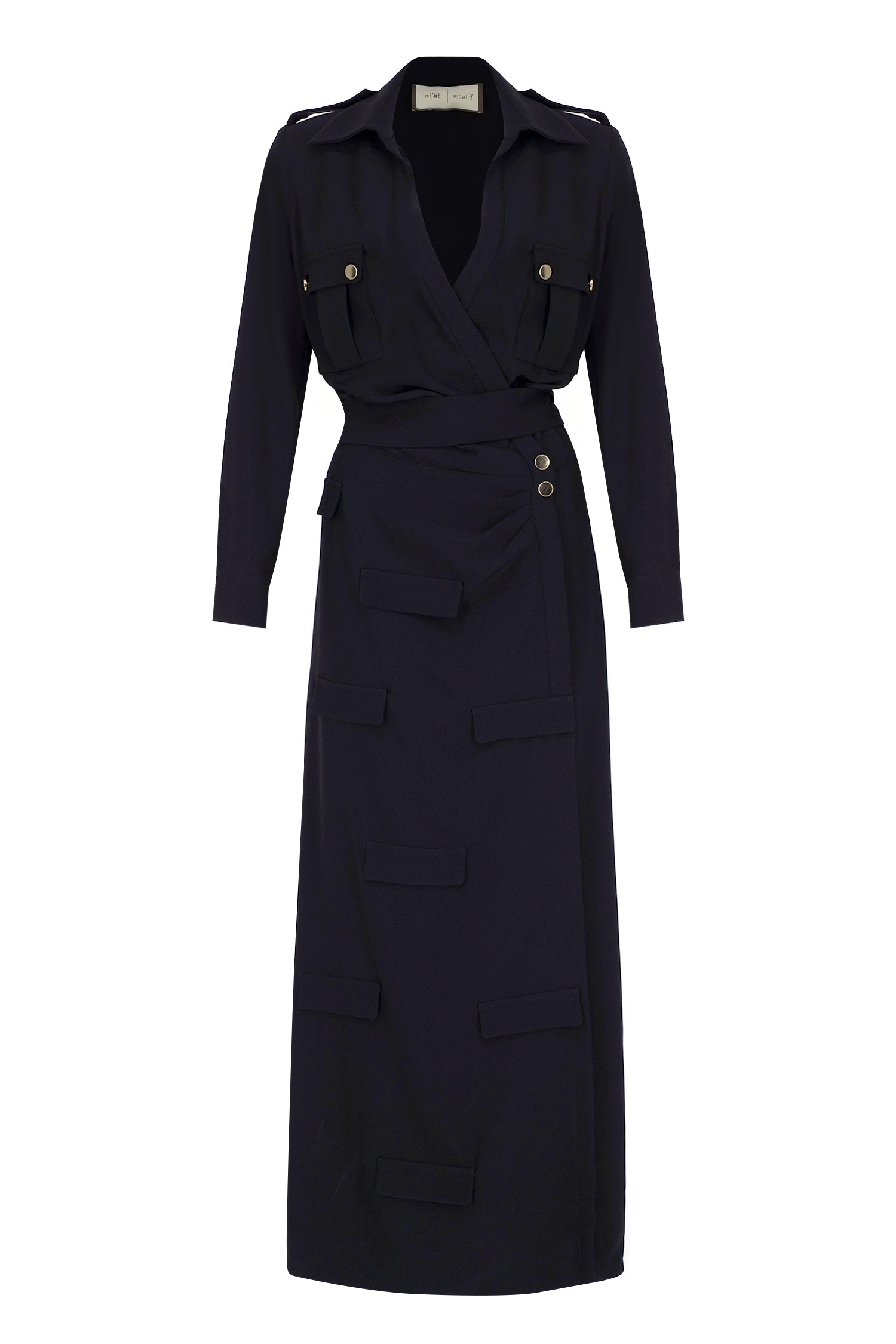 Inigma Slit Cargo Pocket Dress