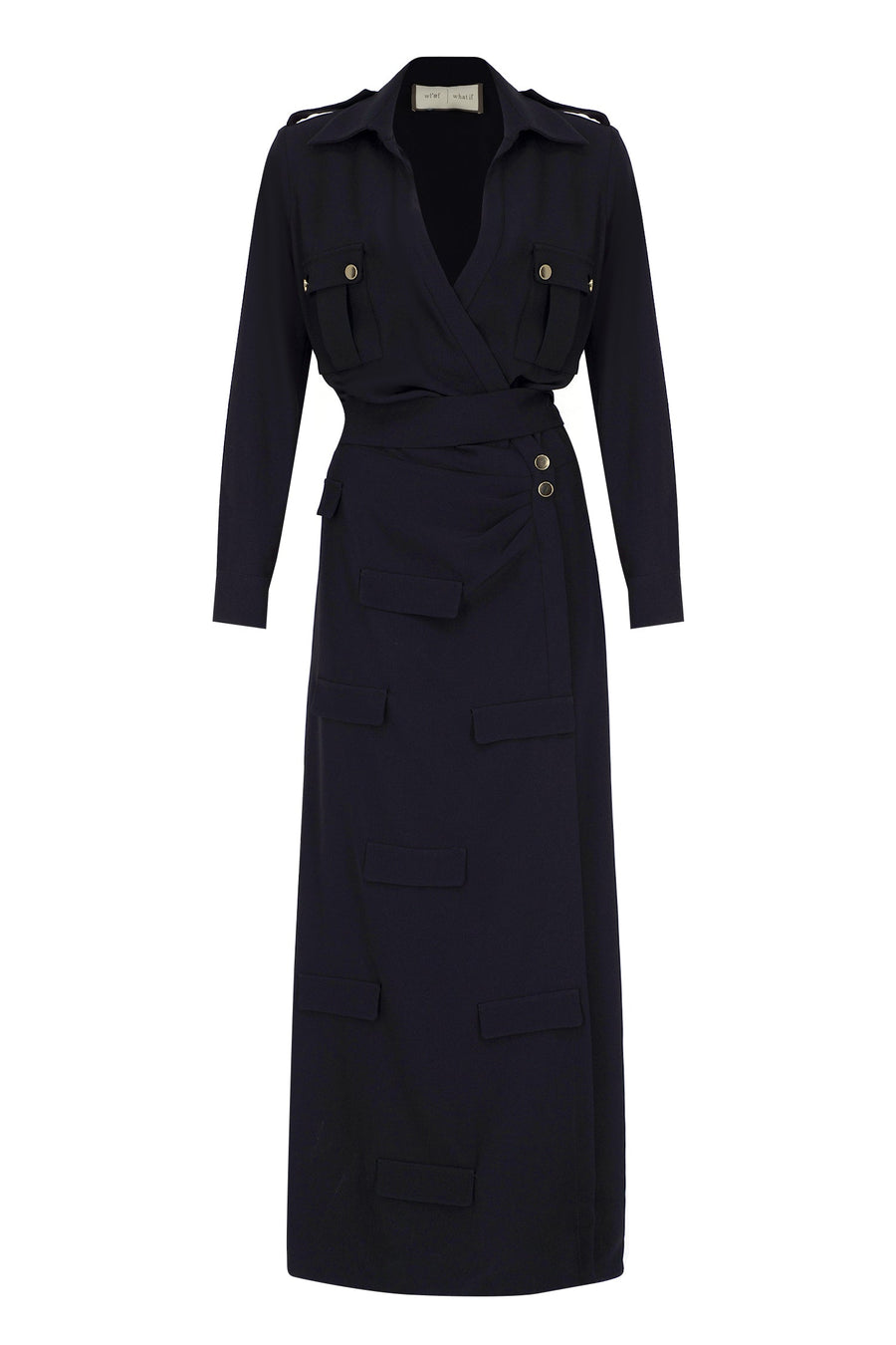 Inigma Slit Cargo Pocket Dress