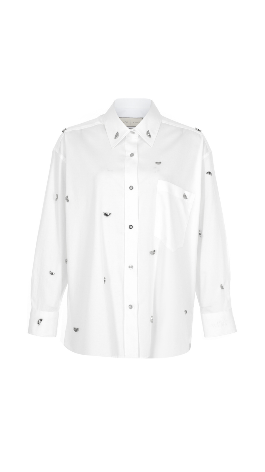 WTF Charlotte Button Applique Shirt