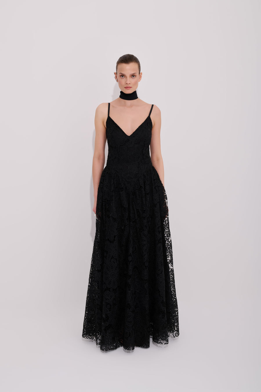 Franceska French Lace Long Dress - Premium Design