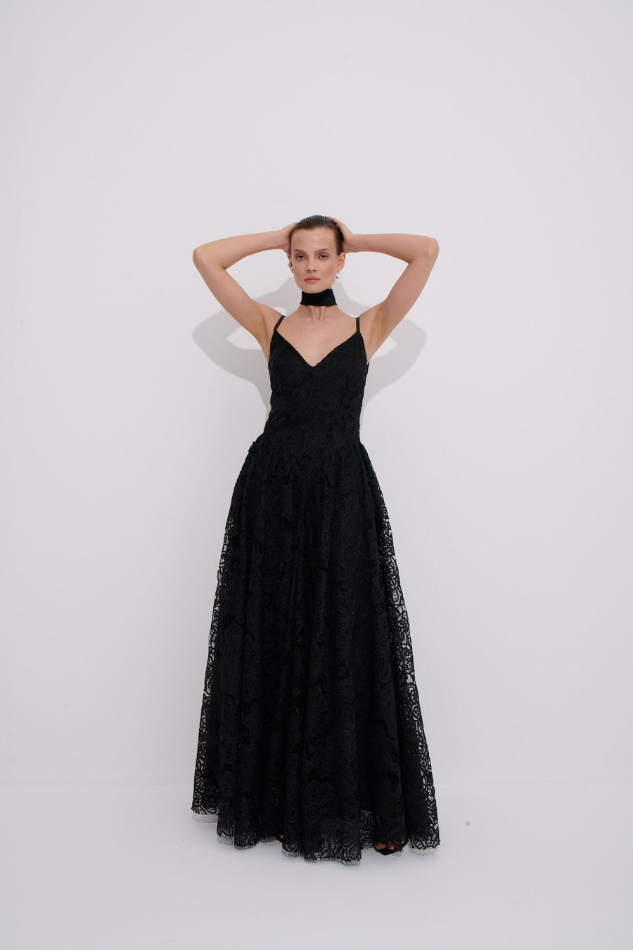 Franceska French Lace Long Dress - Premium Design