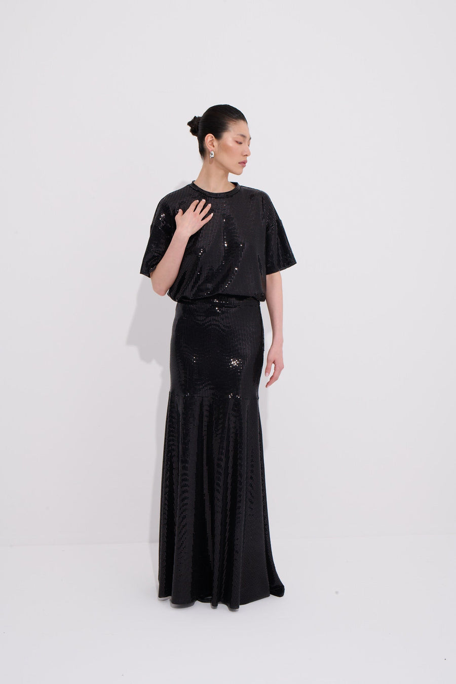 Stardust New York Sequined Long Skirt