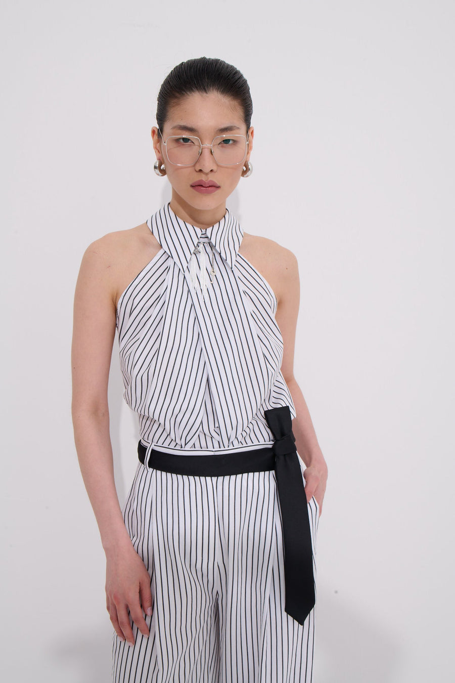 Moyestro Striped Pleated Shirt - 100% Organic Cotton