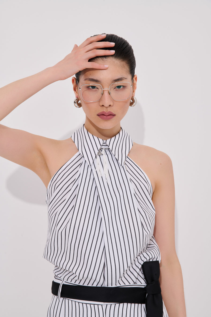 Moyestro Striped Pleated Shirt - 100% Organic Cotton