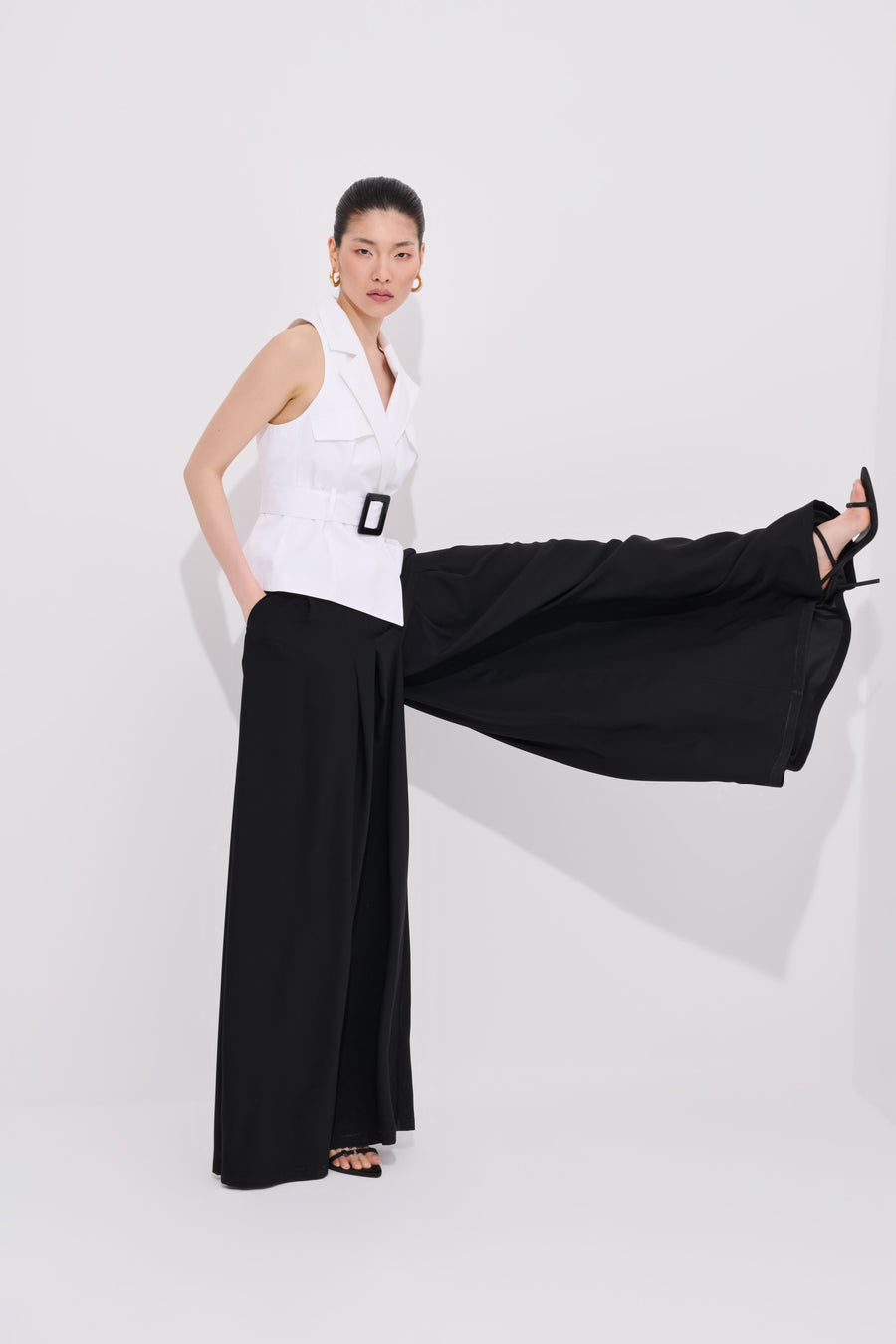 Lia Square Buckle Vest 100% Fine Organic Cotton