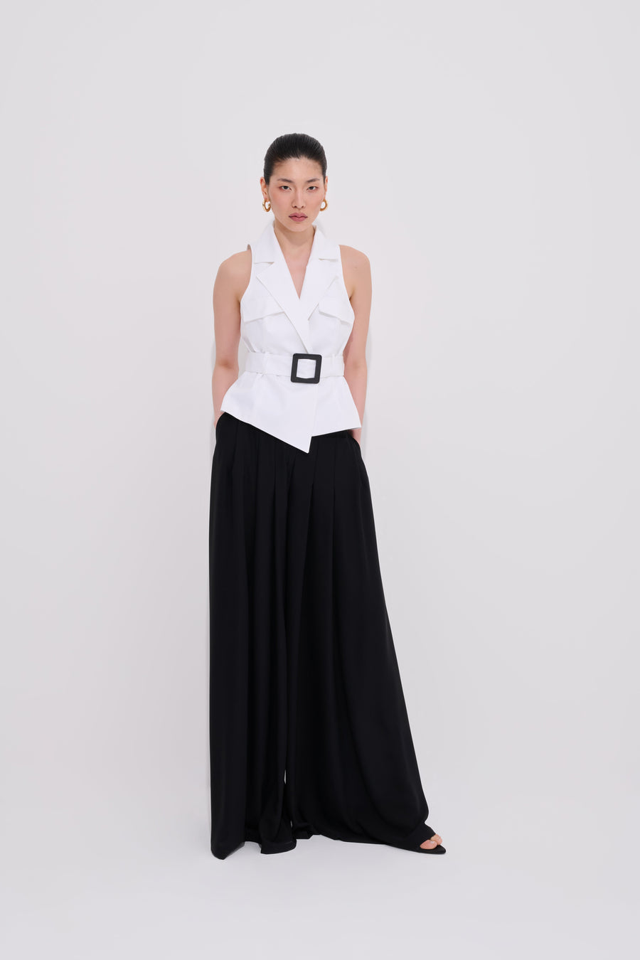 Lia Square Buckle Vest 100% Fine Organic Cotton