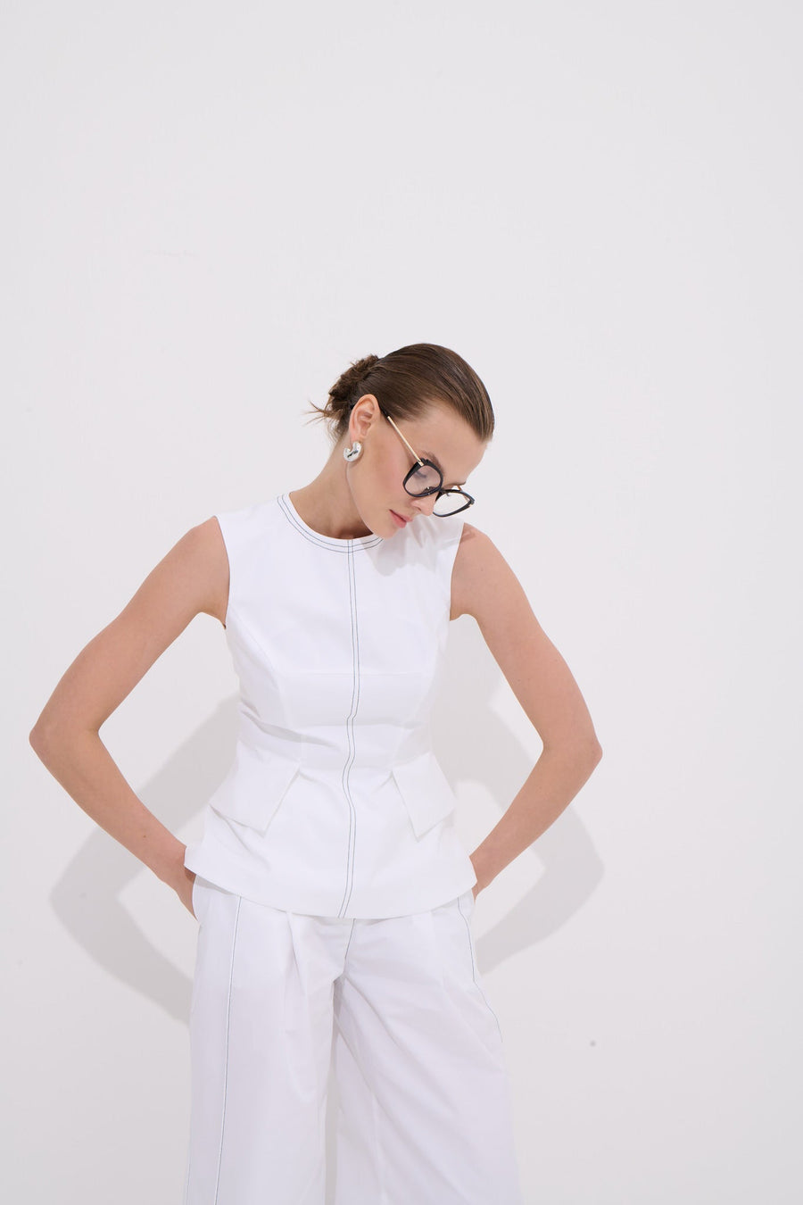 Lia Vest Blouse 100% Fine Organic Cotton