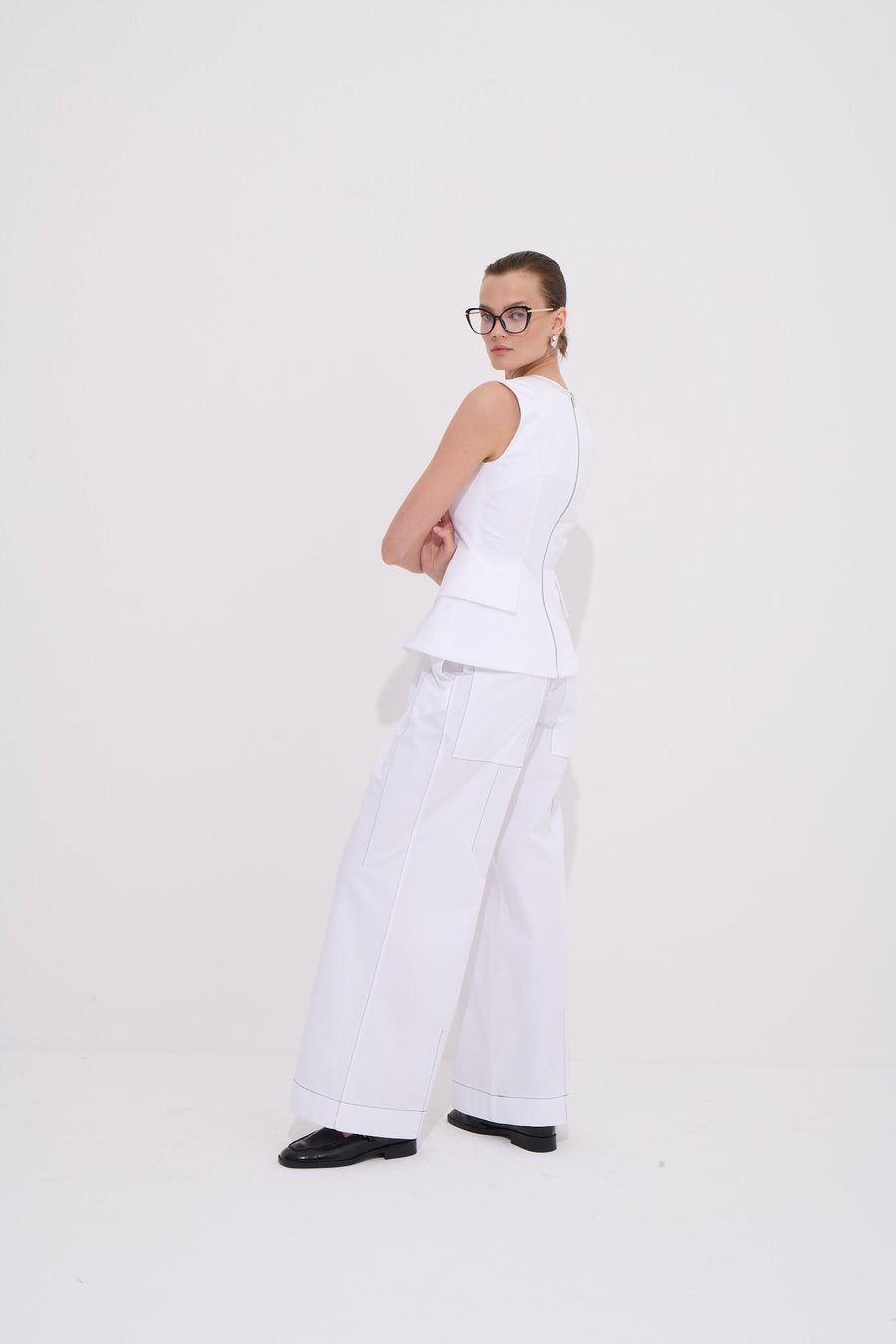 Lia Black Stitched Pants 100% Fine Organic Cotton