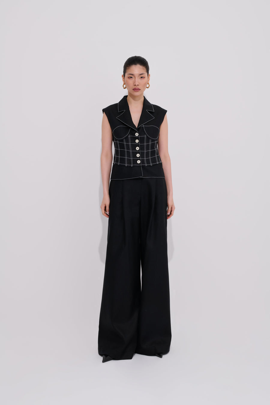 Paloma Linen Palazzo Pants 100% Linen Premium