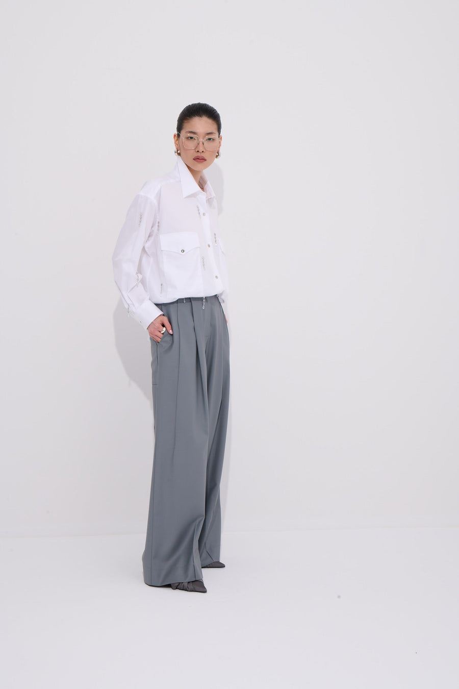 Broadway High-Waisted Pants Premium - Wool Blend
