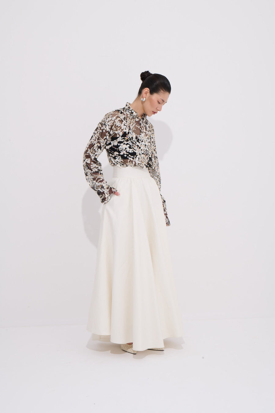 Paloma Long Skirt 100% Linen Premium