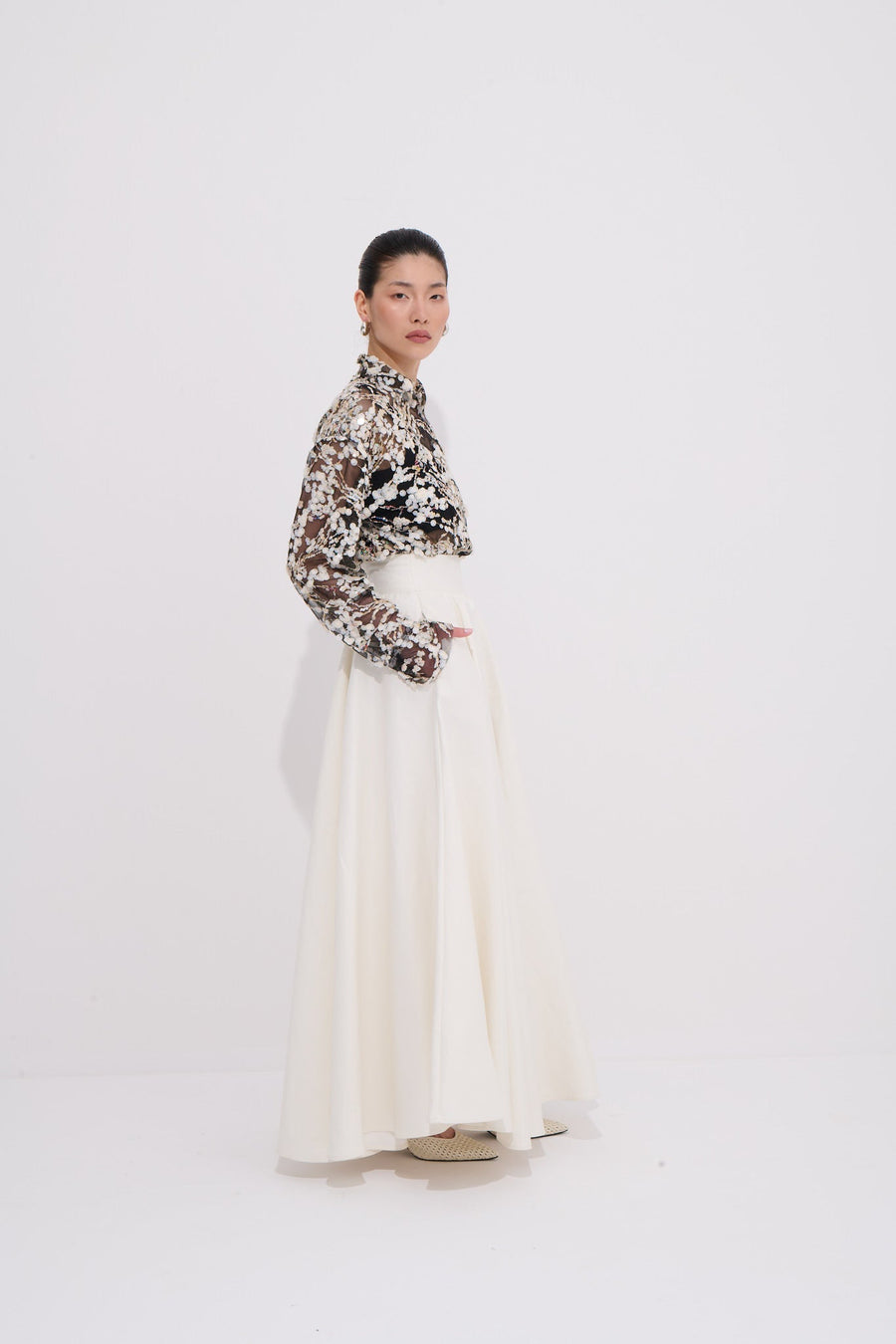 Paloma Long Skirt 100% Linen Premium