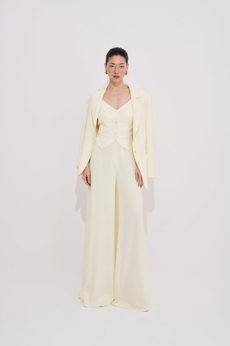 Kanada Textured Wide Leg Jumpsuit