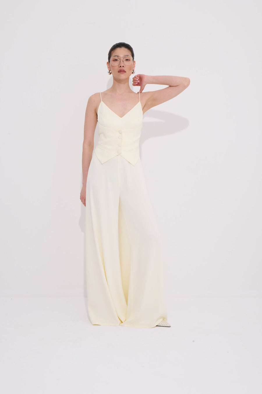 Kanada Textured Wide Leg Jumpsuit