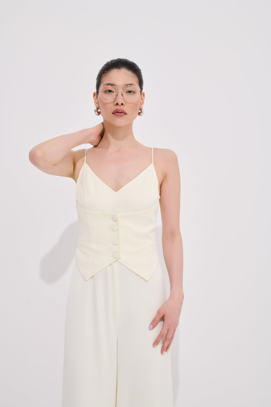 Kanada Textured Wide Leg Jumpsuit