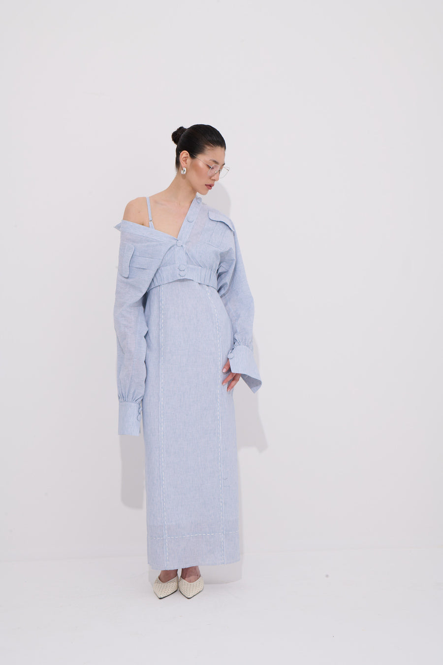Lumina Vesta Linen Blend Dress
