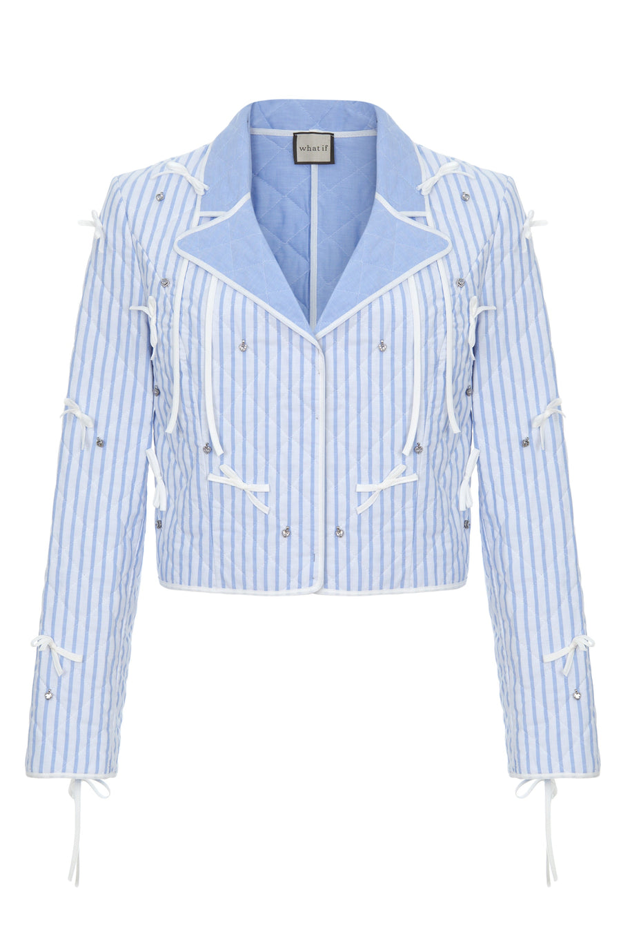 Lumina Stone Embellished Jacket 100% Cotton