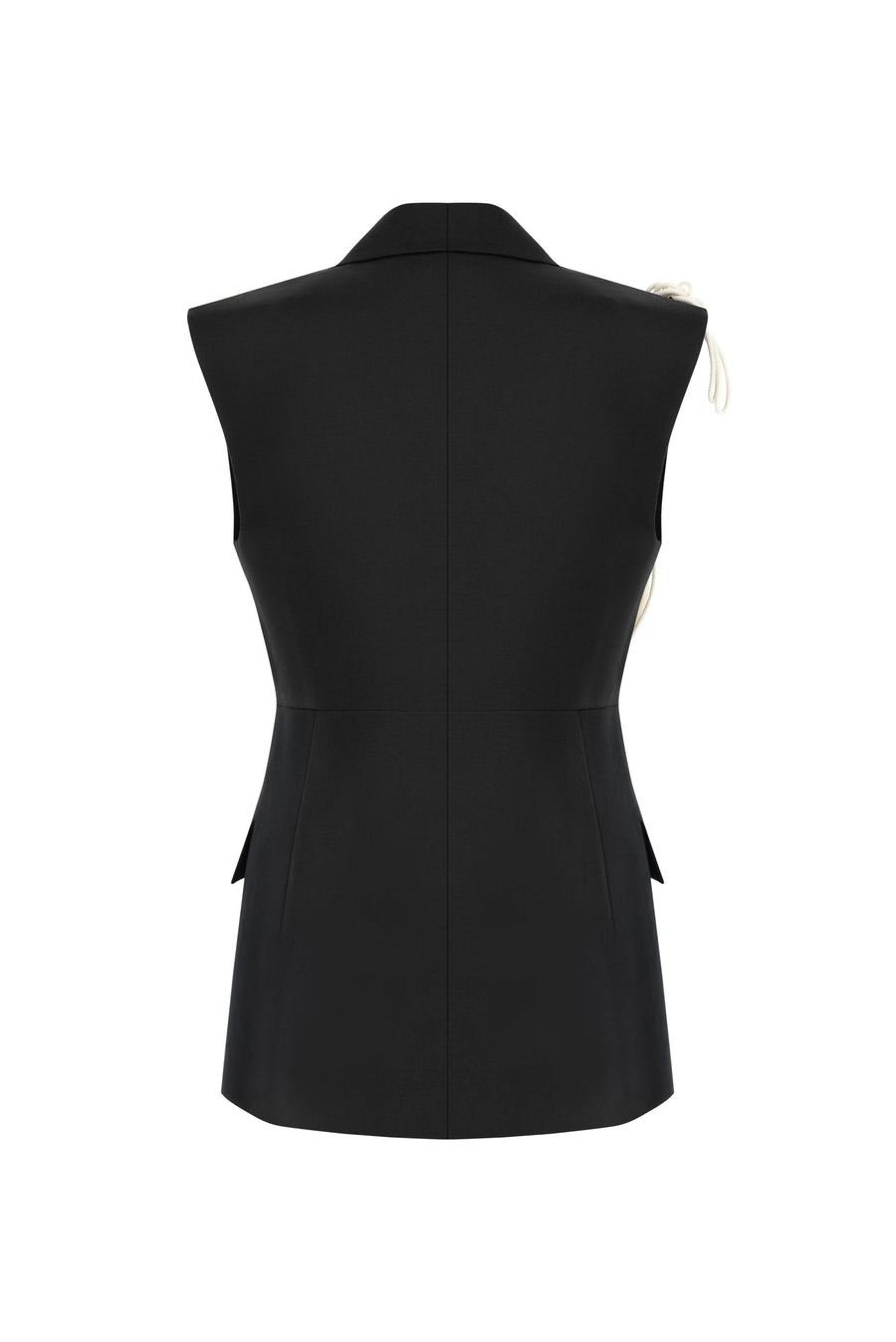 Paloma Vest 100% Linen Handcrafted Accessory Detail