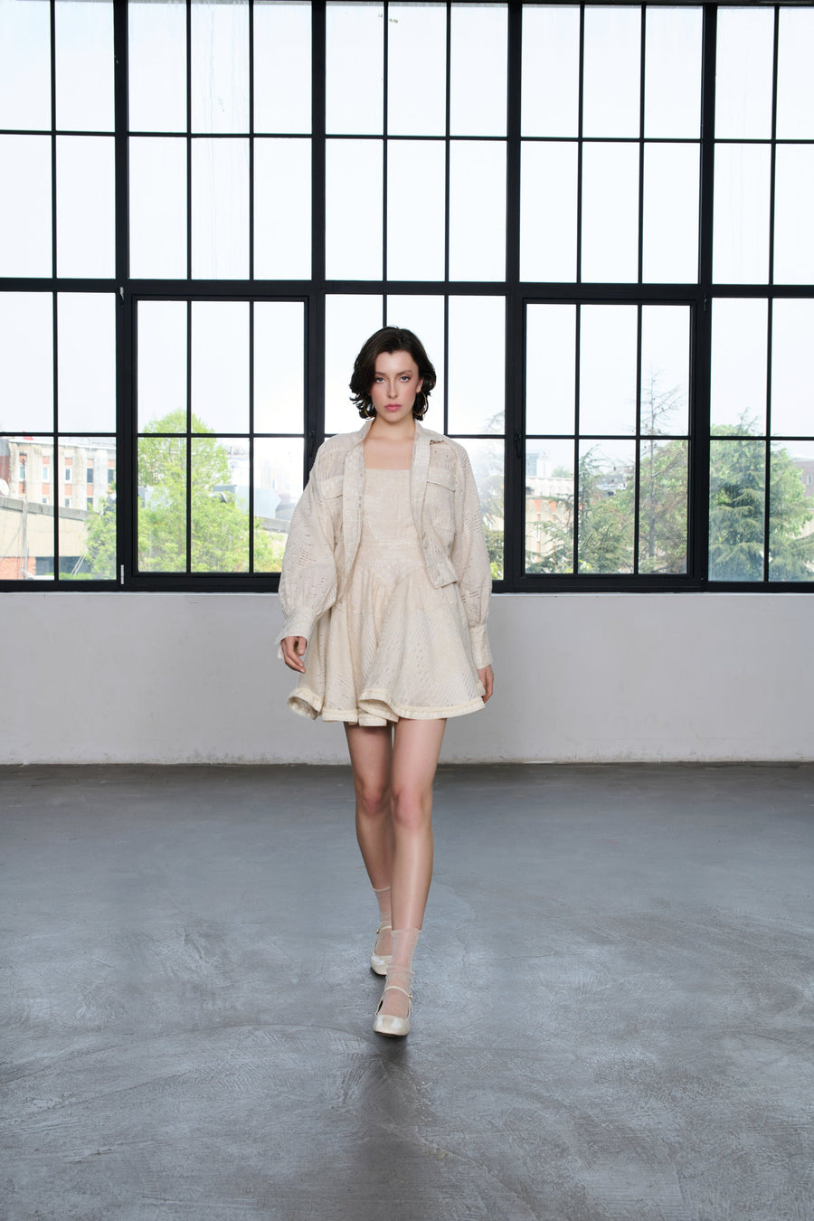 Neutral Edit Short Dress