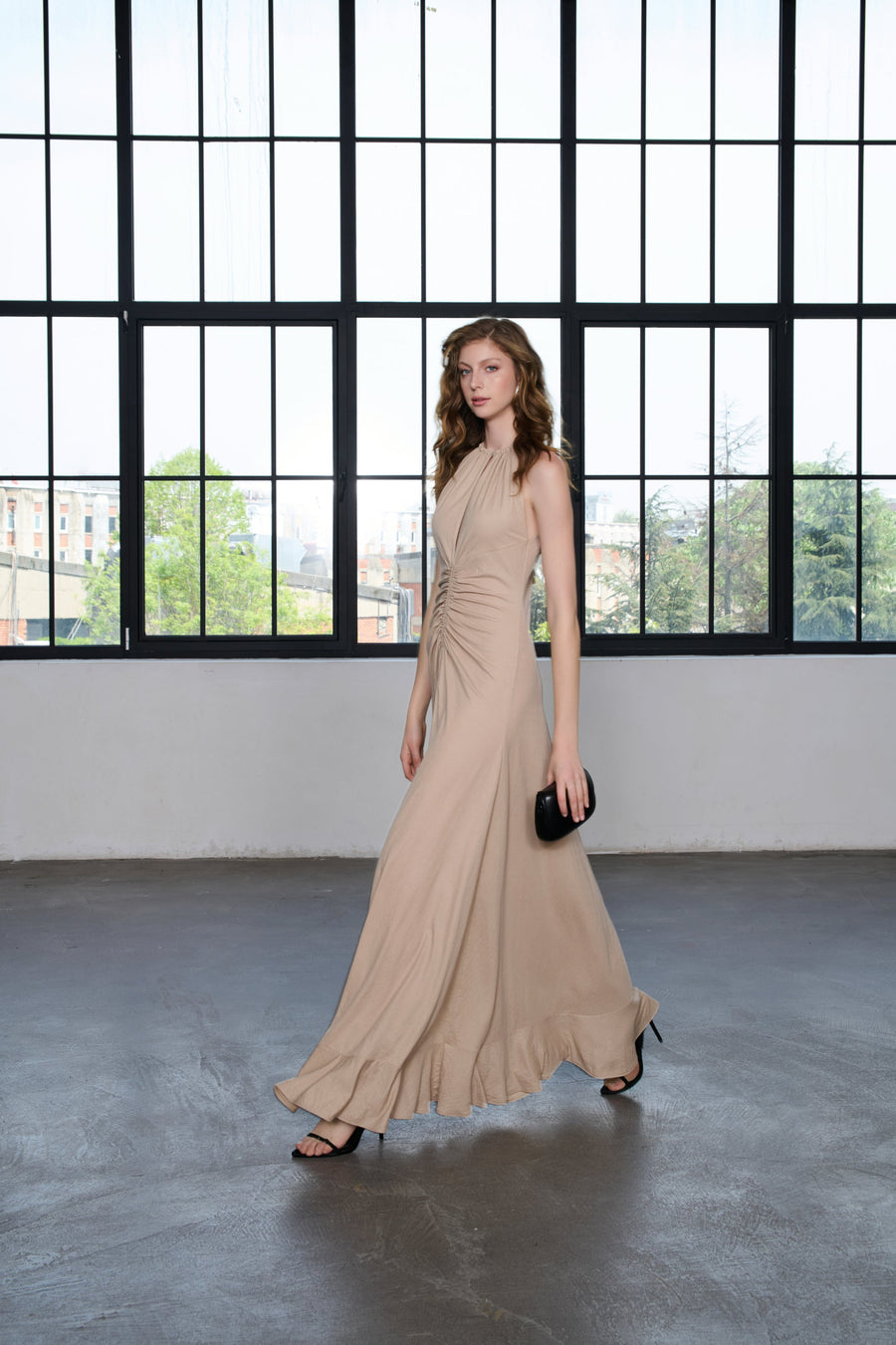 Neutral Edit Flowing Maxi Dress - Contemporary Design
