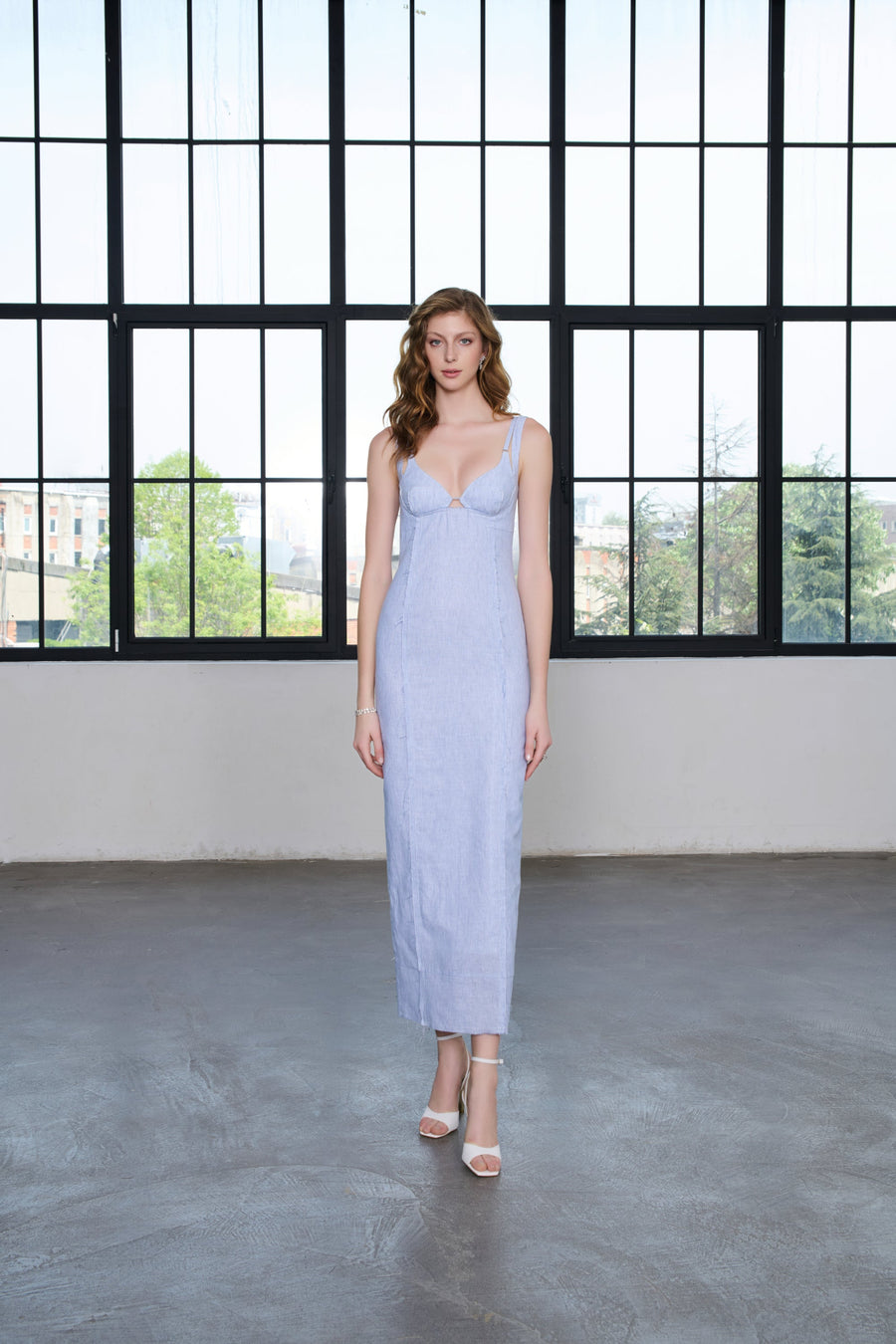 Lumina Vesta Linen Blend Dress Premium